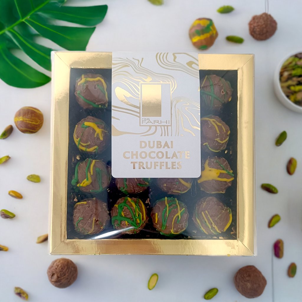 Dubai Chocolate Truffles in Luxury Gift Box, 144g